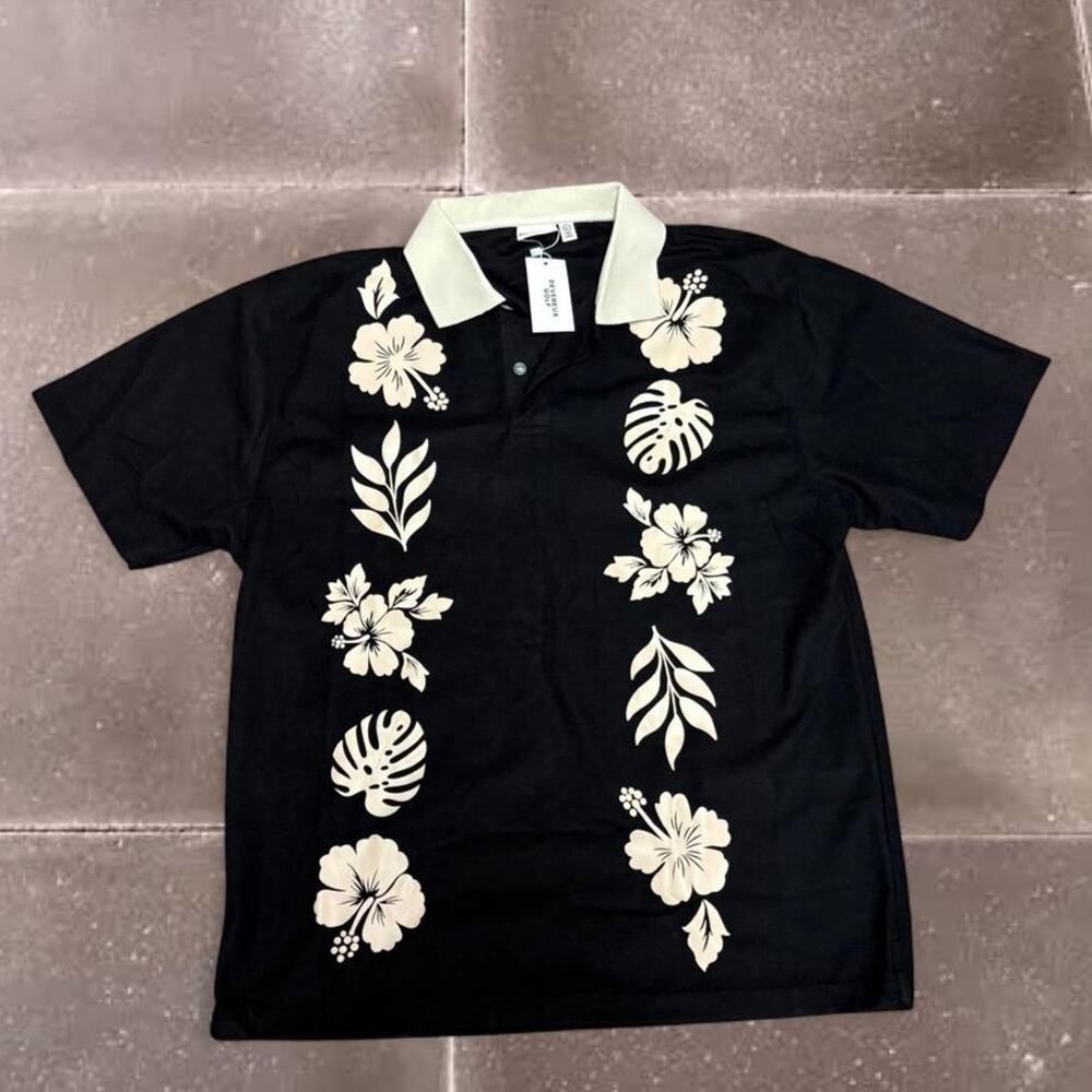 Devereux golf black polo shirt
